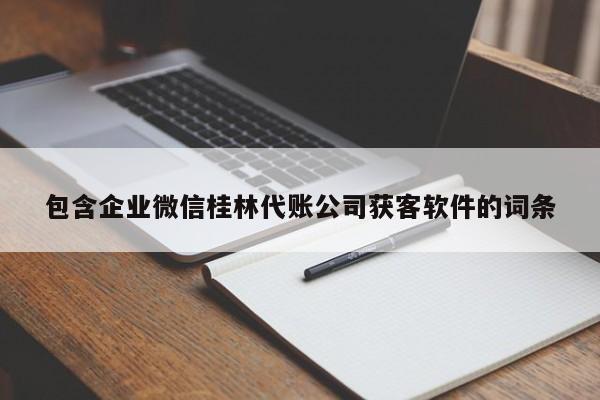 包含企业微信桂林代账公司获客软件的词条