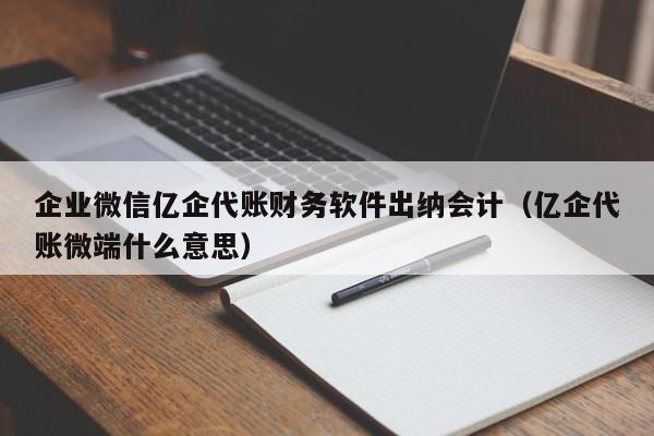 企业微信亿企代账财务软件出纳会计（亿企代账微端什么意思）