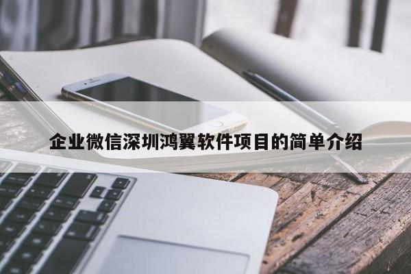 企业微信深圳鸿翼软件项目的简单介绍