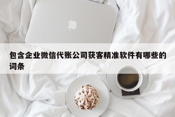 包含企业微信代账公司获客精准软件有哪些的词条