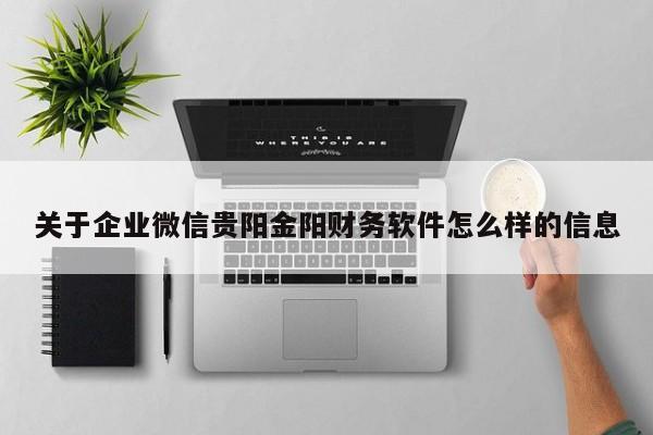 关于企业微信贵阳金阳财务软件怎么样的信息