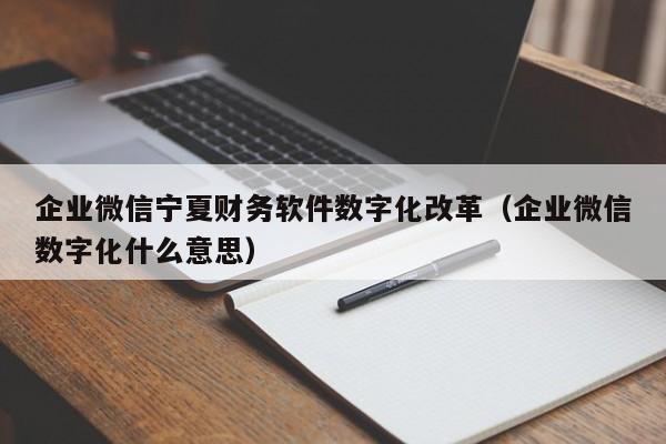 企业微信宁夏财务软件数字化改革（企业微信数字化什么意思）
